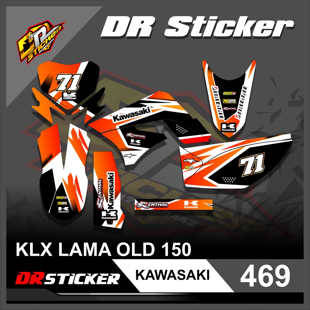 Decal Full Body KLX Old 150 Lama - Decal KLX Lama Desain