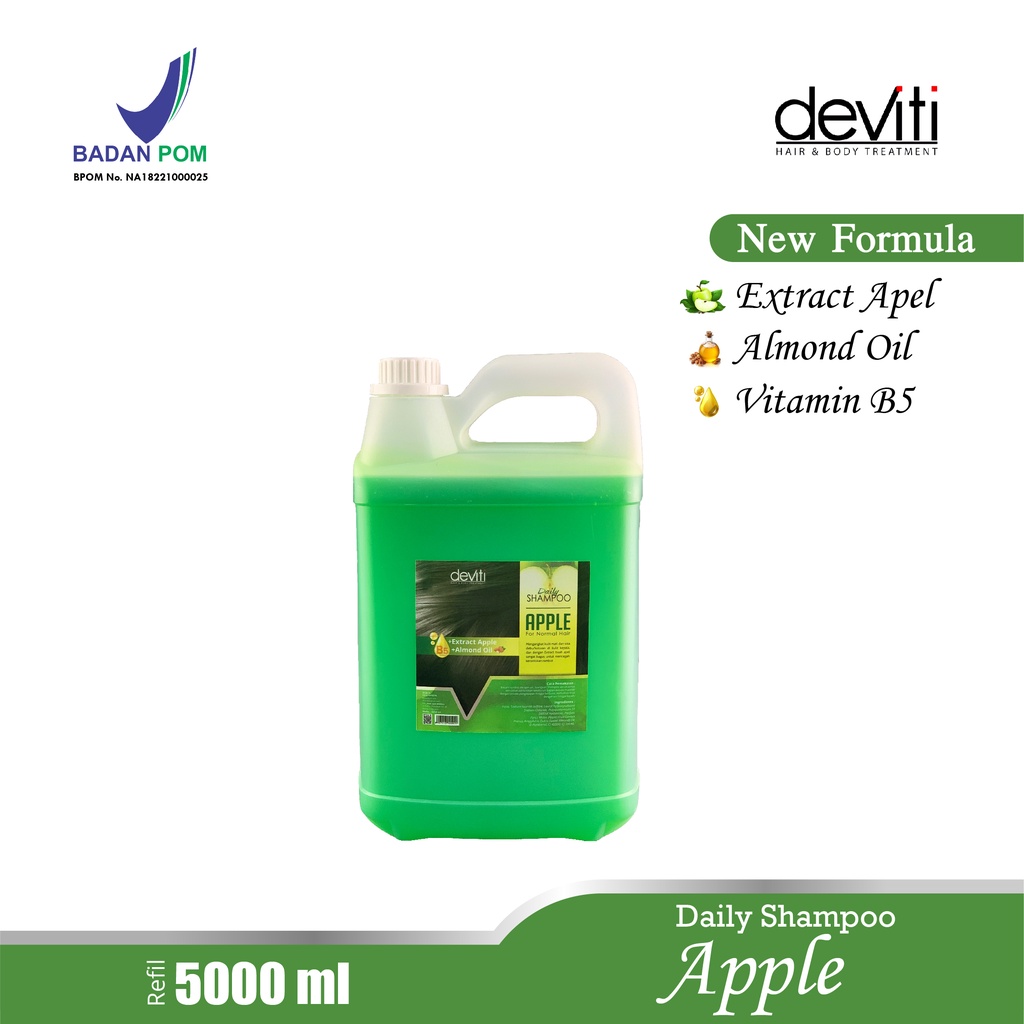 Deviti Shampoo Aroma Extract Apple Perawatan Akar Rambut - Jerigen 5L