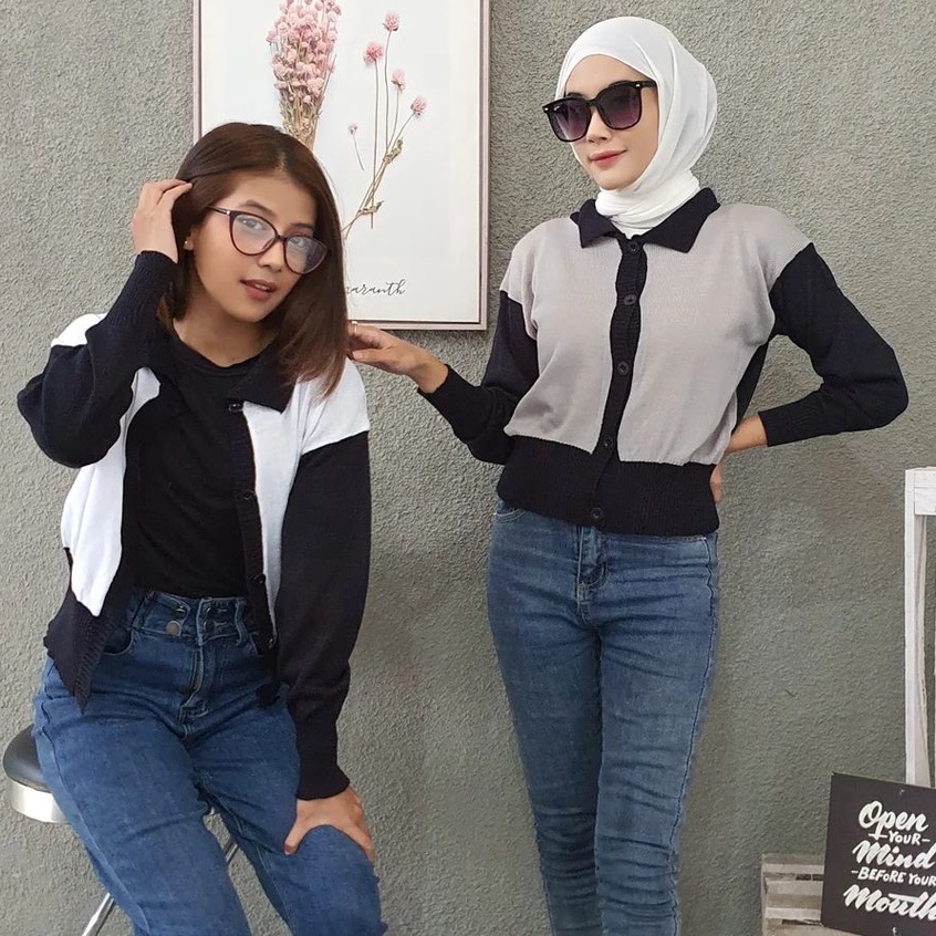 Outher Hana Rajut Cardigan Wanita Croope Terbaru