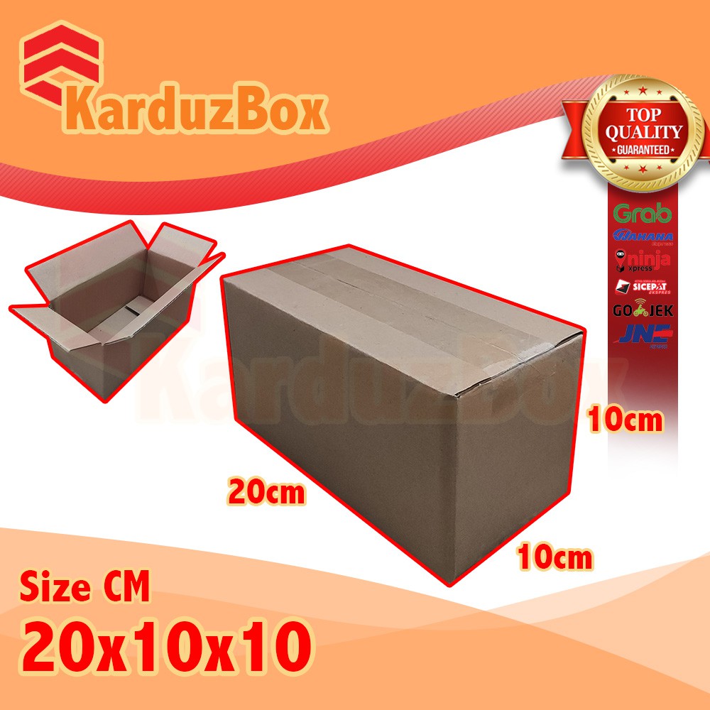 

20x10x10 kardus box packaging POLOS BARU