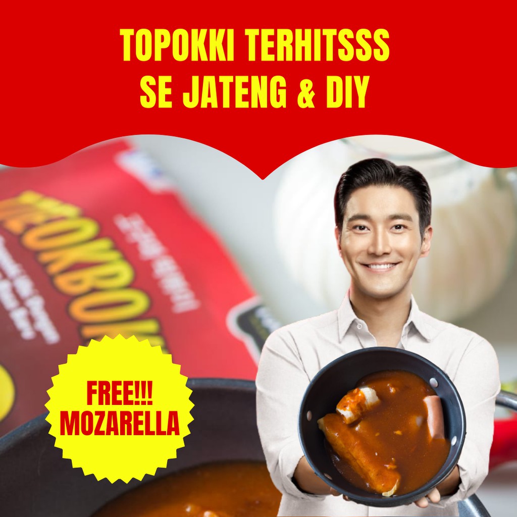 Toppoki Tteokbokki Topokki Makanan Korea Halal Instan Carbonara BY TOKKUBI FREE MOZARELLA