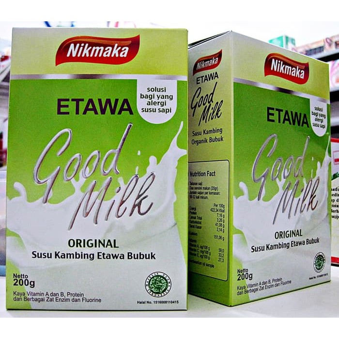 

Susu Kambing Etawa Nikmaka Good Milk Rasa Original, Stroberi, Coklat