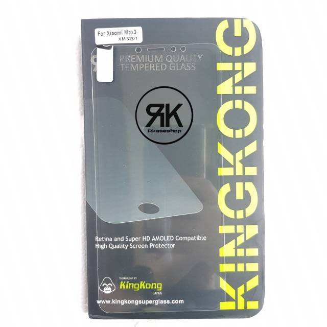 kingkong tempered glass Xiaomi mi max 3 anti gores screen guard kaca