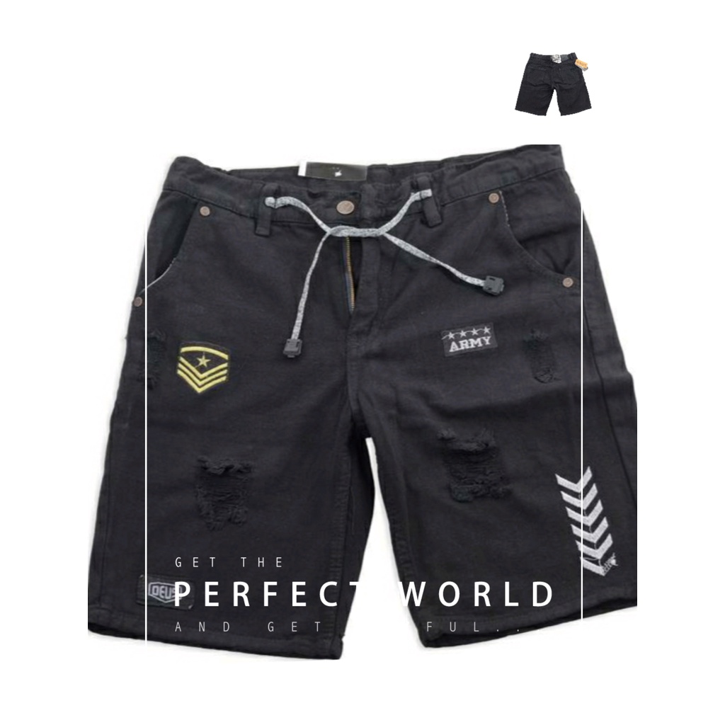 Celana jeans pria sobek celana jeans pendek sobek pria Celana jeans sobek Jeans sobek Jeans pendek p