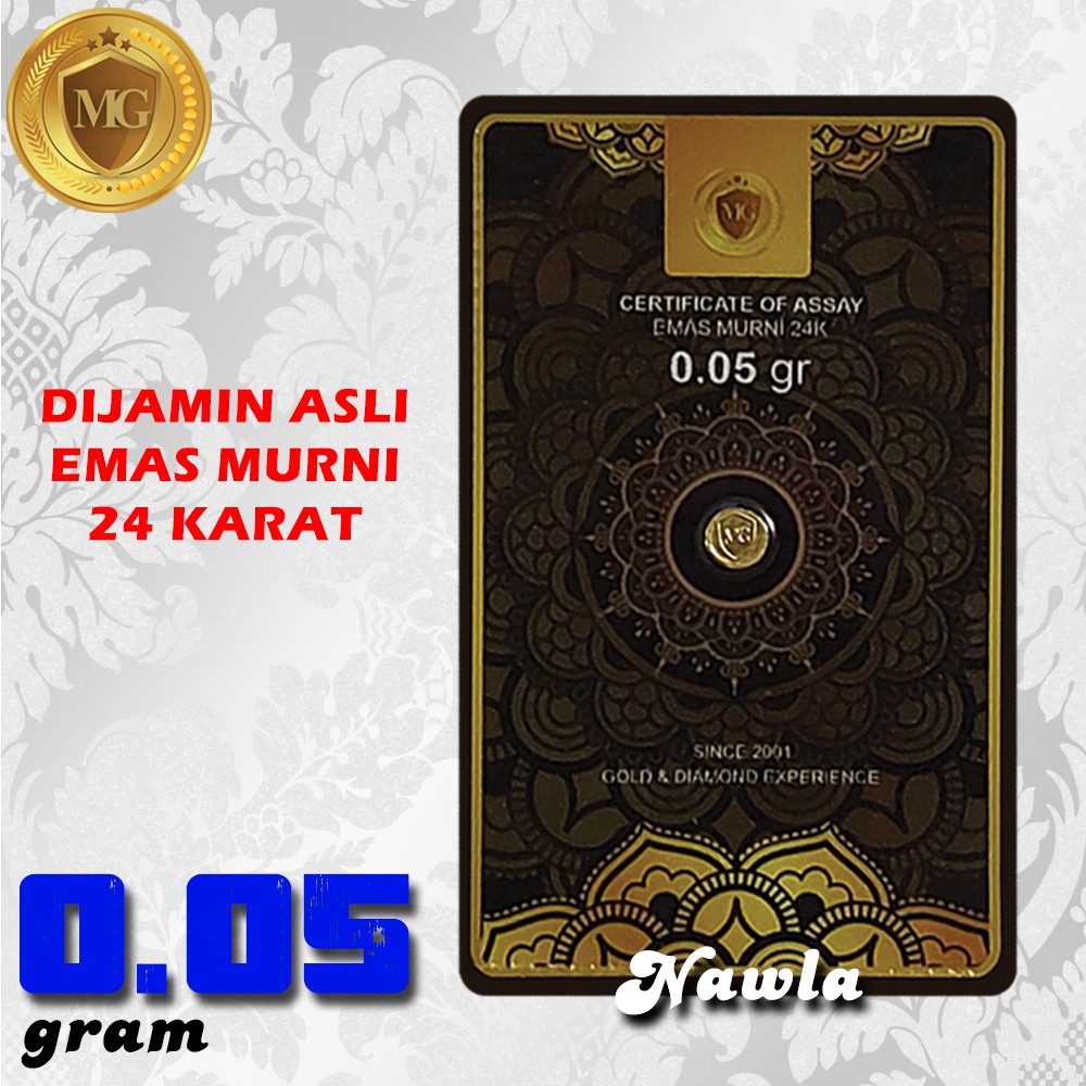 MINIGOLD Black Series 0.05 gr Logam Mulia Asli Emas Murni 24 Karat bersertifikat 0,05 gram