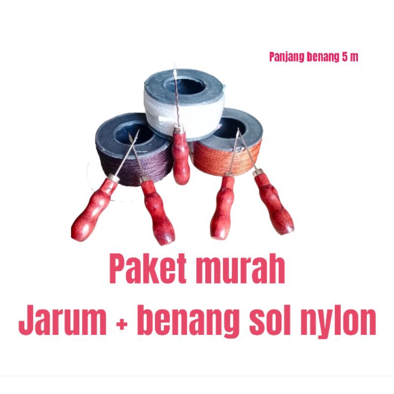 Paket hemat jarum dan benang sol nylon