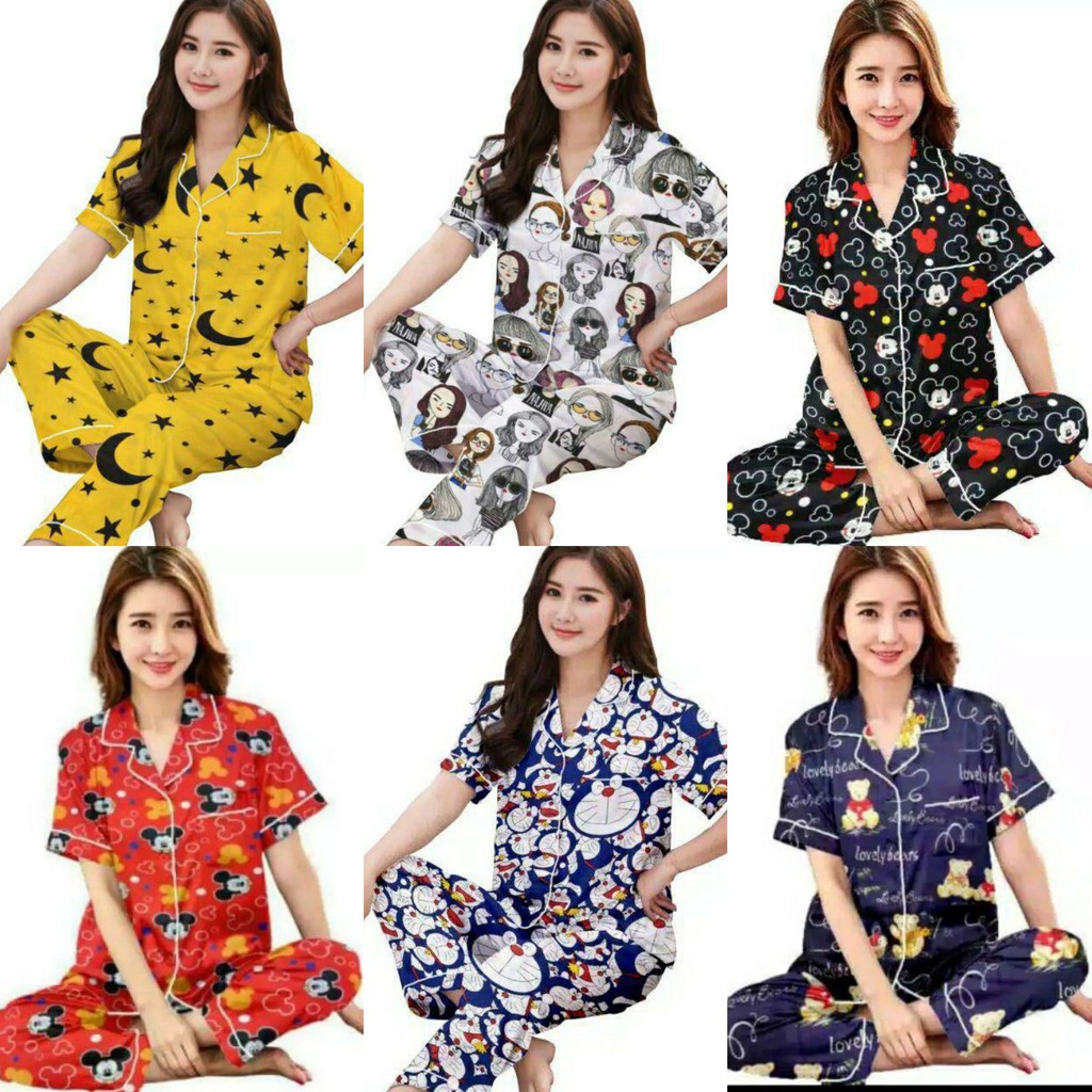 Bayar di  tempat TSUMPP Piyama Tsum Tsum grosir baju  tidur 