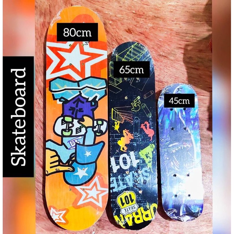 Skateboard Anak dan Dewasa Roda 4 Empat Bahan Kokoh Papan Seluncur Kado Pontianak Sketbot Sketbord