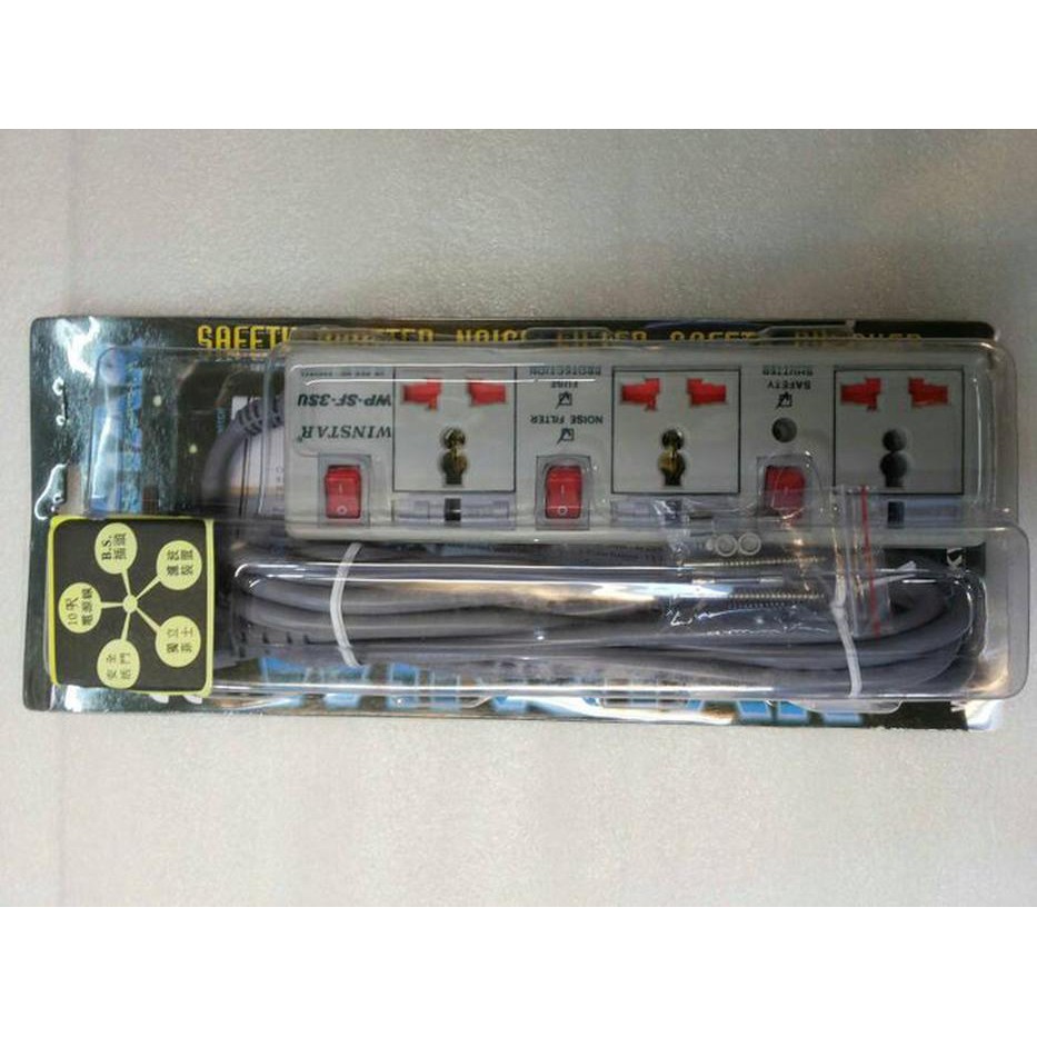 *pertukangan* COLOKAN LISTRIK/STOPKONTAK WINSTAR 3 LUBANG WP-SF-3SU 3 LINE JAPAN