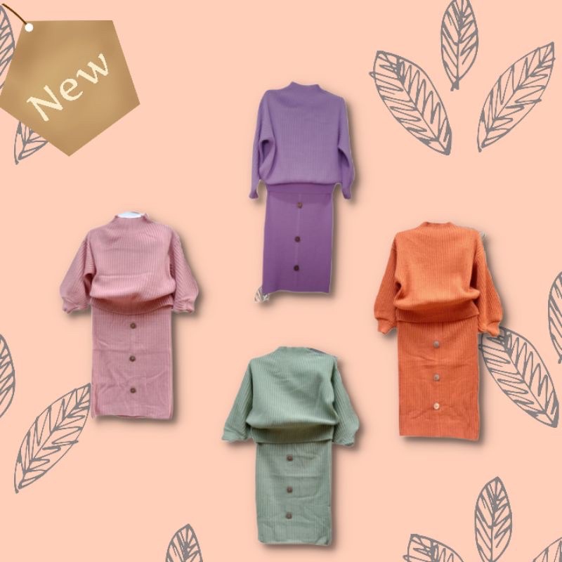 SWEATER RAJUT SETELAN ROK ANAK PEREMPUAN / CARDIGAN ANAK WANITA