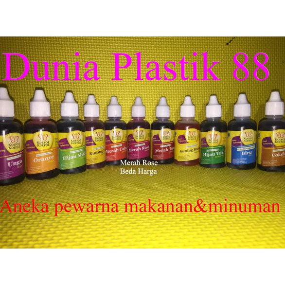 

Toko-Bahan-Kue- @30Ml Pewarna Cair Makanan Minuman Food Colouring Koepoe Koepoe Kupu -Terlengkap-
