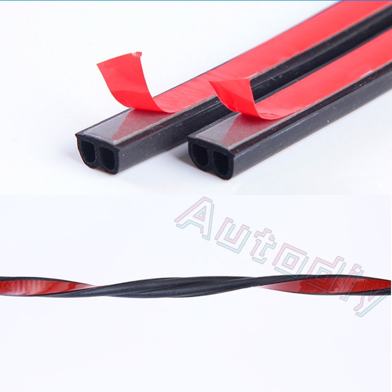 5meter High Quality Car Silence Scheme Rubber Seal strip Bentuk B Kedap Suara Bumper strip Aksesoris Pintu interior Mobil Sound Proof Car Rubber Seal