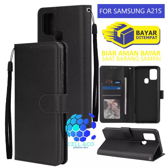 Flip cover SAMSUNG A21S Flip case buka tutup kesing hp casing flip case leather wallet