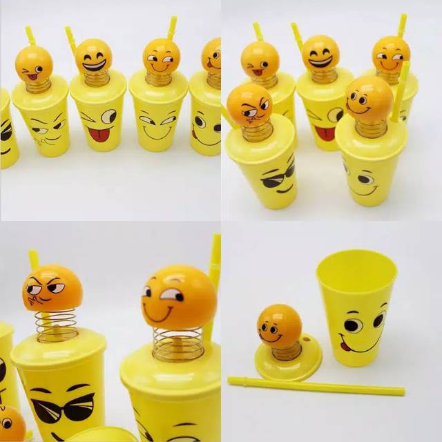 Gelas Emoticon/ gelas emoji/mug tempat minum lucu