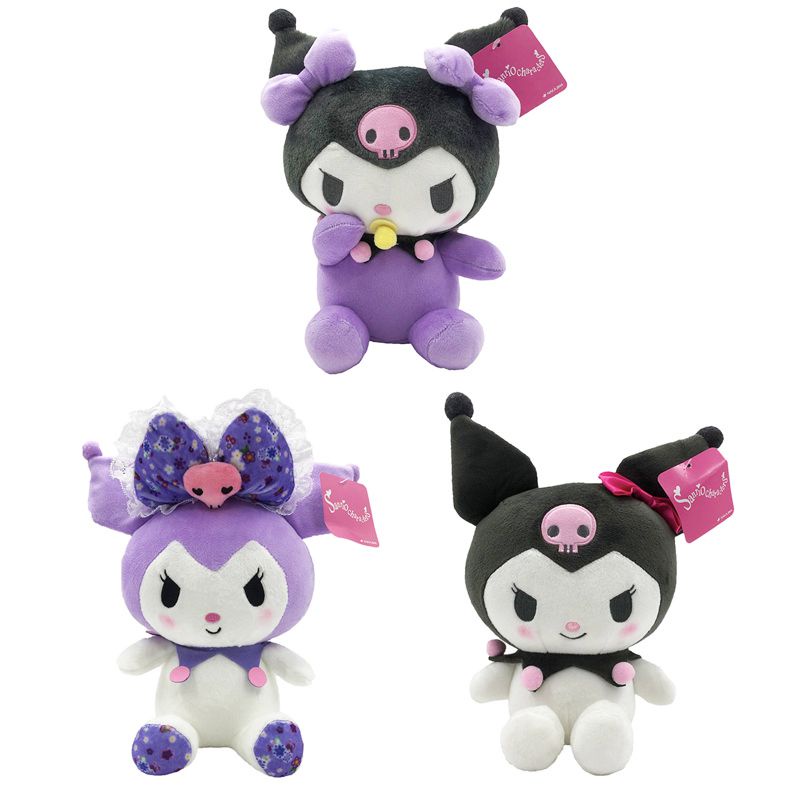 Kawaii Kuromi 8inch Plushee Doll Soft Stuffed Toy Kids Girls Gift Collectible