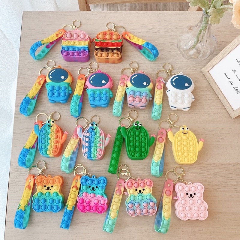 Bag Charm Coin Bag Mini Tas Pop it include Gantungan [BISA JADI AIRPODS CASE]