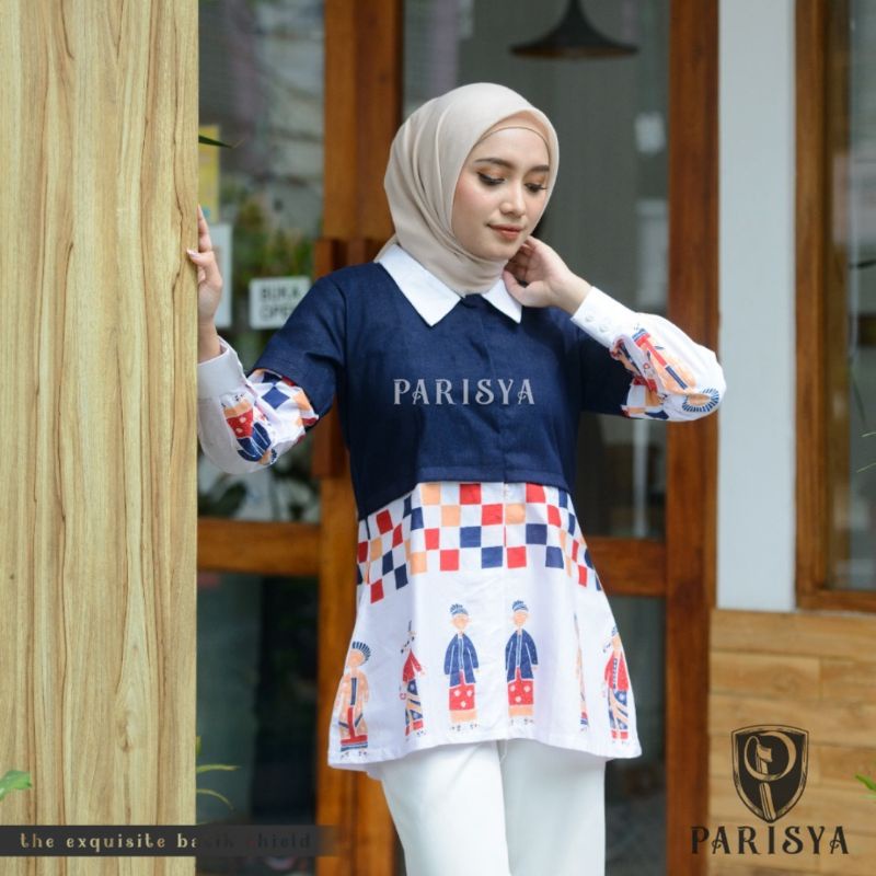 BATIK PARISYA - Calista B00052, Blouse Batik Wanita Atasan Batik  Wanita-1