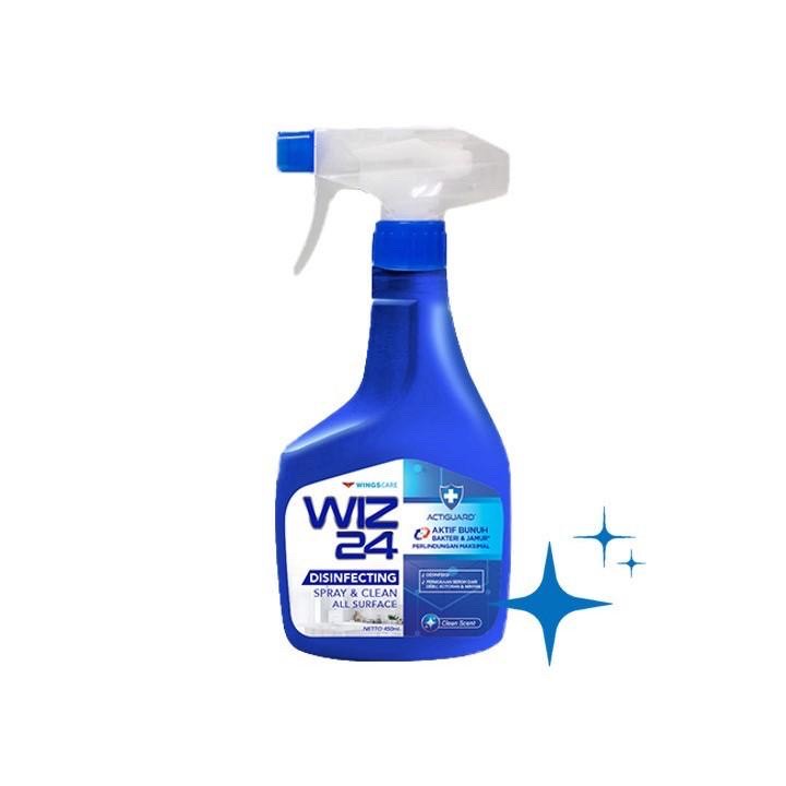 wiz 24 disinfektan / disinfektan wiz 24 / wiz 24 air disinfektan 450ml / wiz 24 wings care 450ml