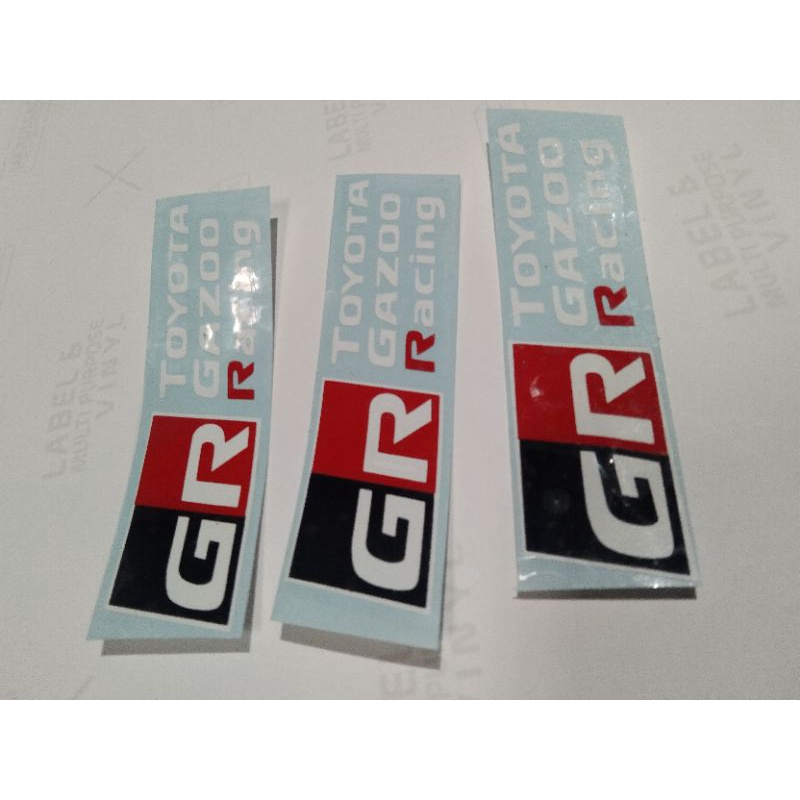 Stiker sticker GR gazoo racing