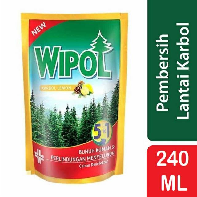 WIPOL KARBOL (Bisa u/ cairan Disinfectan) 240ml 1 akun max 2