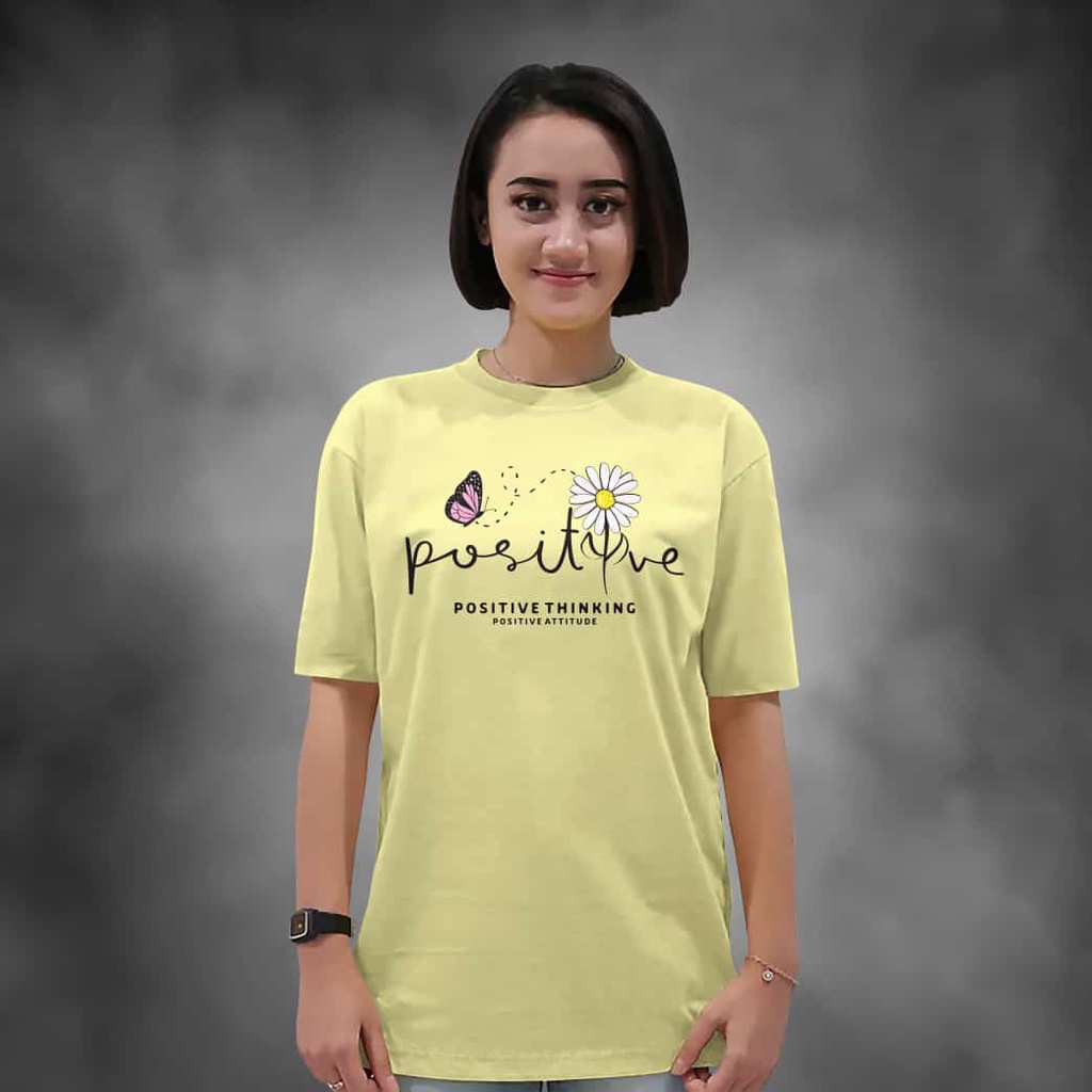 Kaos Wanita Lengan Pendek Make It Happen Warna Marun Atasan