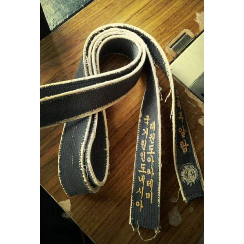 sabuk hitam vintage Taekwondo