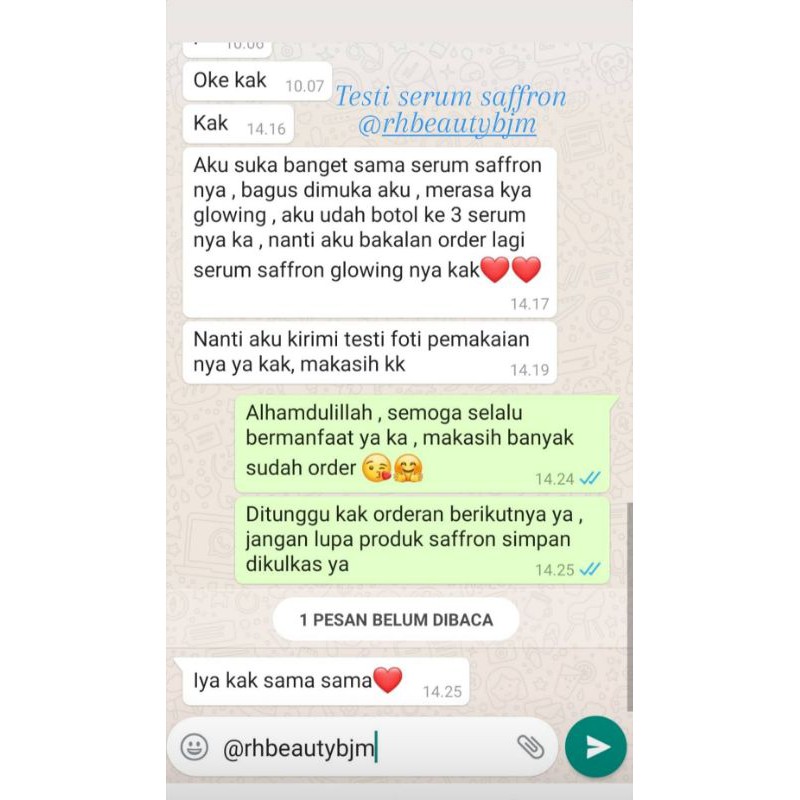 SERUM SAFFRON GLOWING 10ML (READY STOK)//Serum mengglowingkan // serum glowing saffron