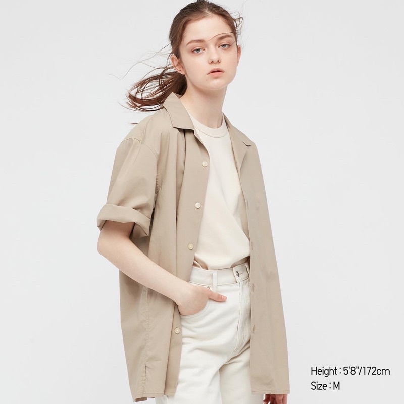 Uniqlo Open Collar Shirt - Kemeja Lengan Pendek-2