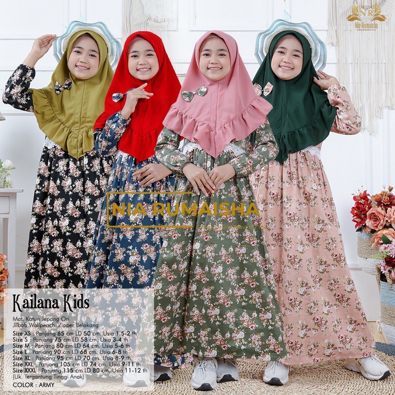 Kailana Kids by Nia Rumaisha // Gamis anak.