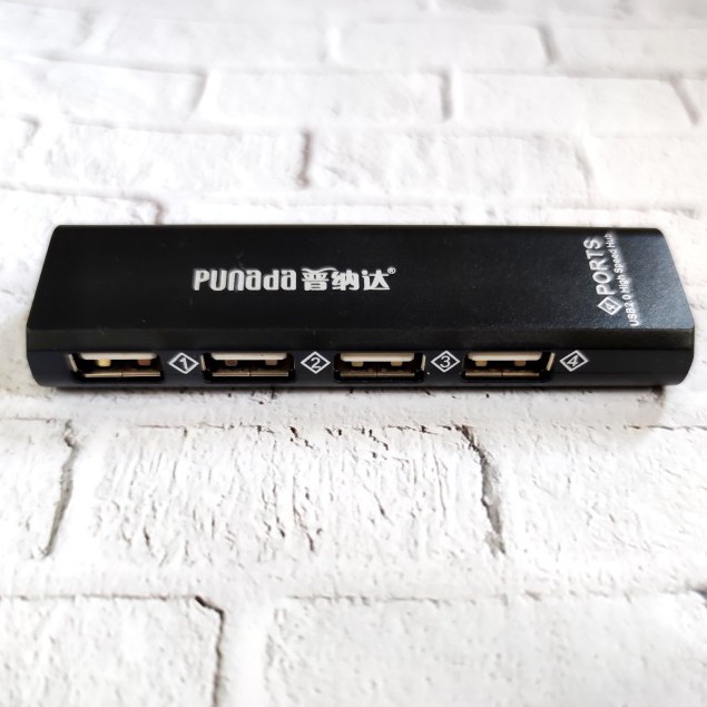 SKU-1252 USB HUB 2.0 PUNADA 4 PORT WITH ADAPTOR 1004S SUPPORT HDD 1 TB