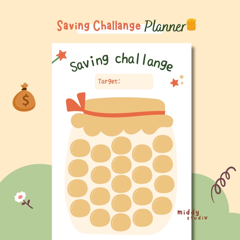 

ISI BINDER SAVING CHALLANGE PLANNER 6r,20r,26r - A6/A5/B5 READY STOCK