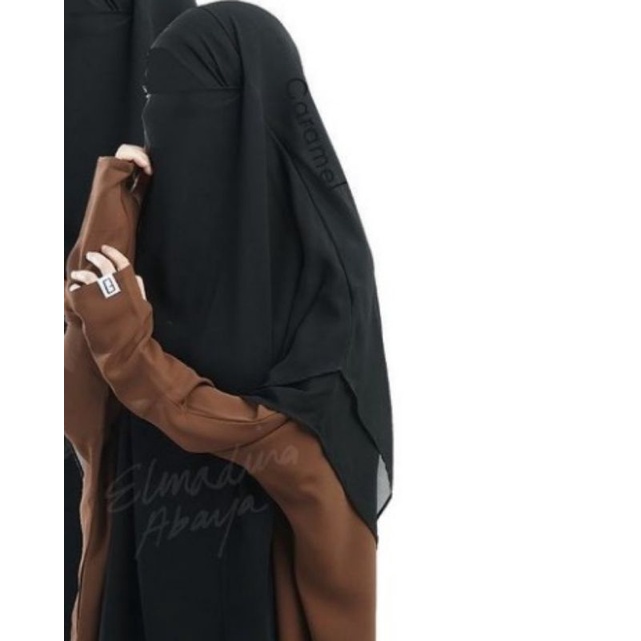 Preloved POP Abaya Caramel Size M Elmadina Abaya Bahan Marzan anti UV