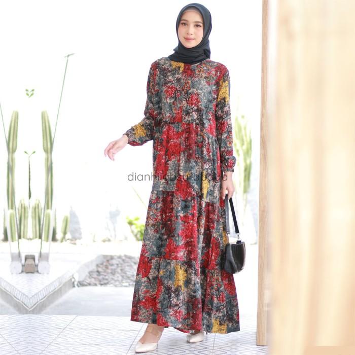 Homey Dress Najwa - Bahan Katun Rayon Premium - Gamis Motif Jumbo