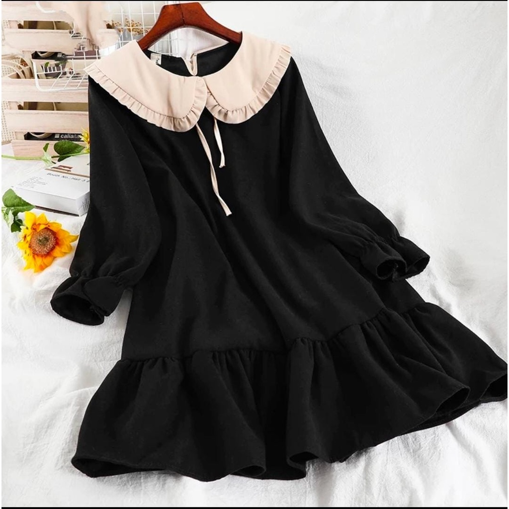 LIE Molly Long Tunik - Size M L XL XXL 3XL - Tunik Jumbo - Baju Jumbo - Tunik Korea Jumbo - Dress