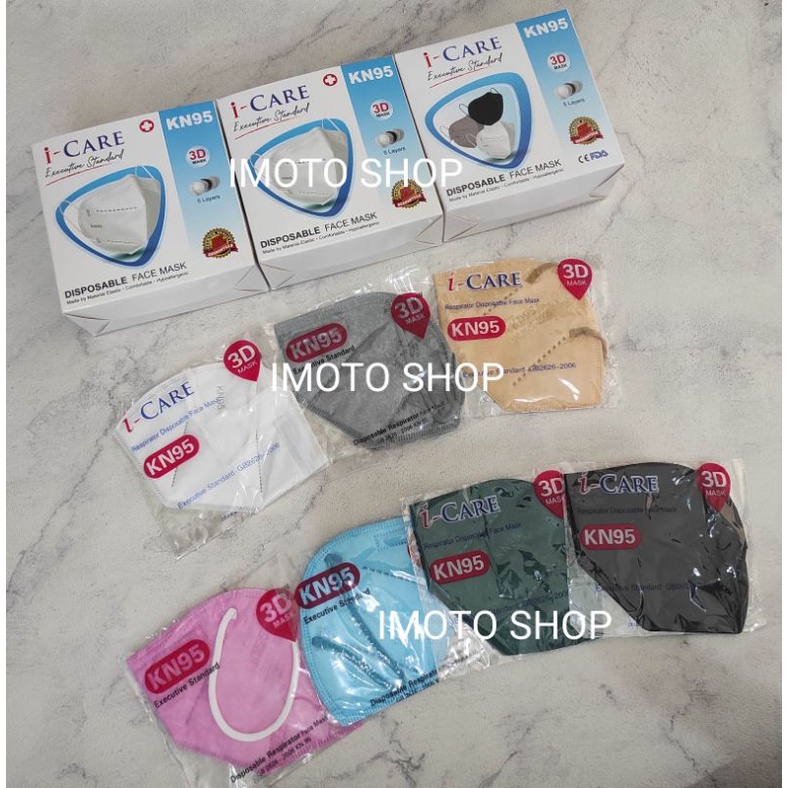 Masker 5ply KN95 I Care Personal Pack Medical Grade icare putih earloop c5f2