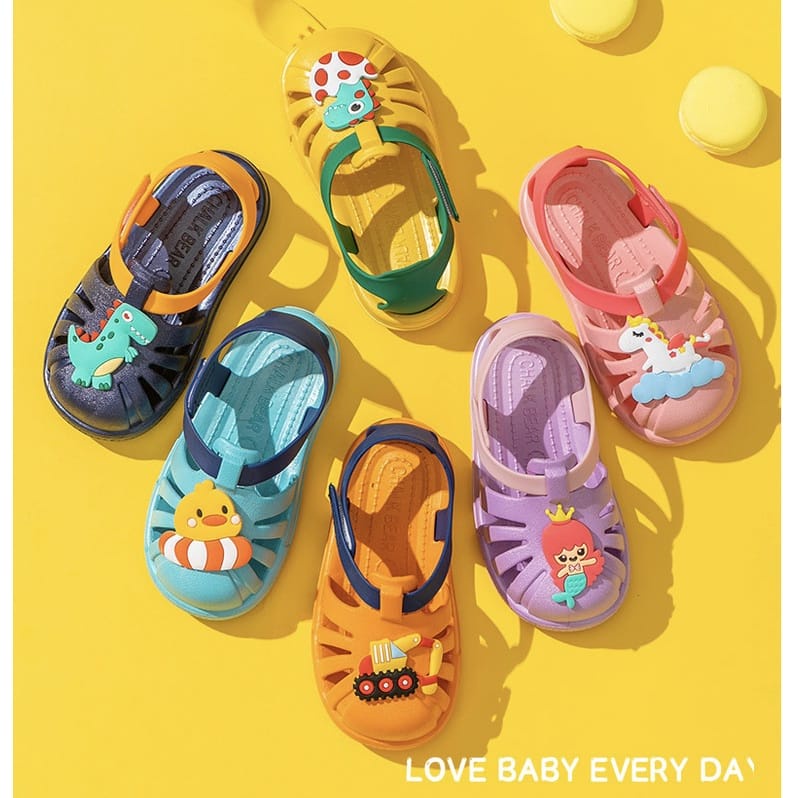 HappyOliver SEORA SANDAL anak Sandal slop anak laki perempuan cewek import