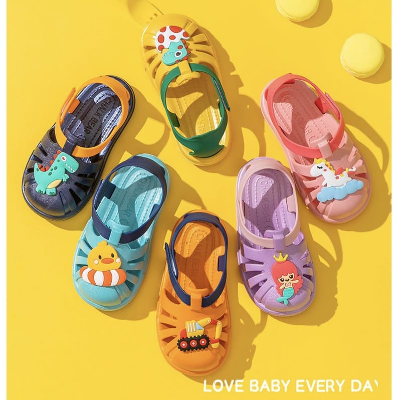 HappyOliver SEORA SANDAL anak Sandal slop anak laki perempuan cewek import