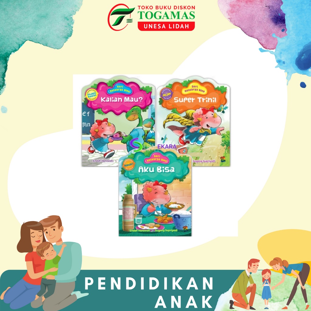 BUKU ANAK - SERI KELUARGA DINO: AKU BISA / KALIAN MAU? / SUPER TRINIL