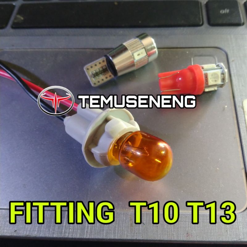 Fitting Lampu Bohlam Led Sen Sein Soket T13 T10 Jagung Tancap Piting