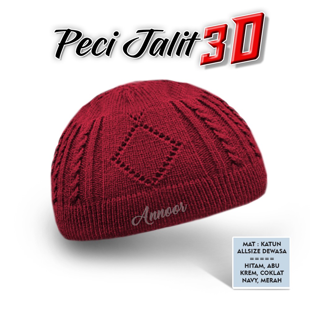 [BISA ECER] PECI RAJUT 3D - POLOS / PECI RAJUT TEBAL / SULAM JALIT / SIZE DEWASA POLOS