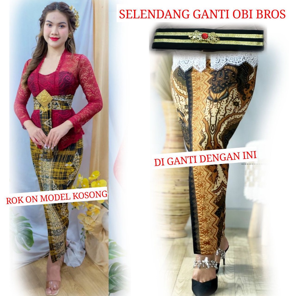 Setelan kebaya sofia strait LILY kebaya bali lengan panjang bahan melar dan rok moscreft selendang Kebaya pengantin pesta wisuda modern-Marun