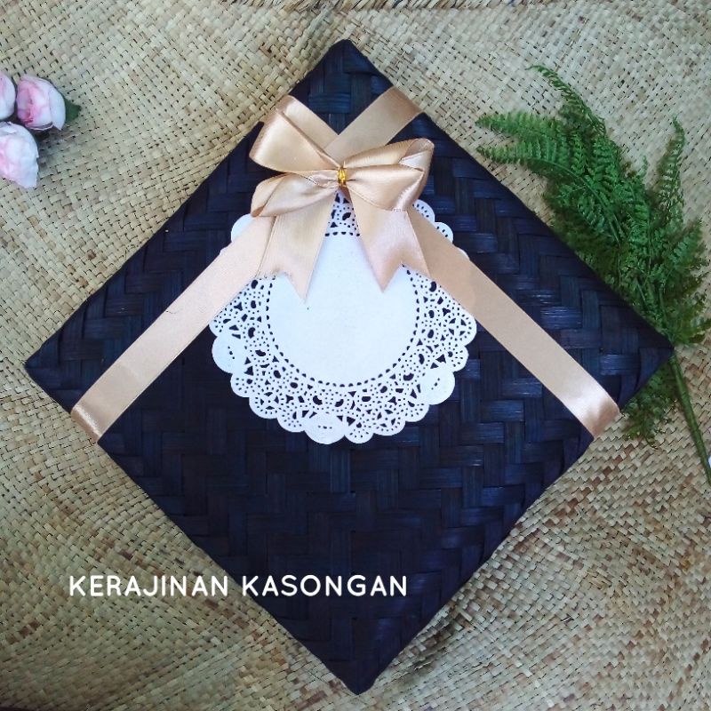 

(B011) Besek Bambu 15cm Warna Pita Paper|Hampers|Sokase|FoodBox|Wadah Parcel|Sembako|Serahan