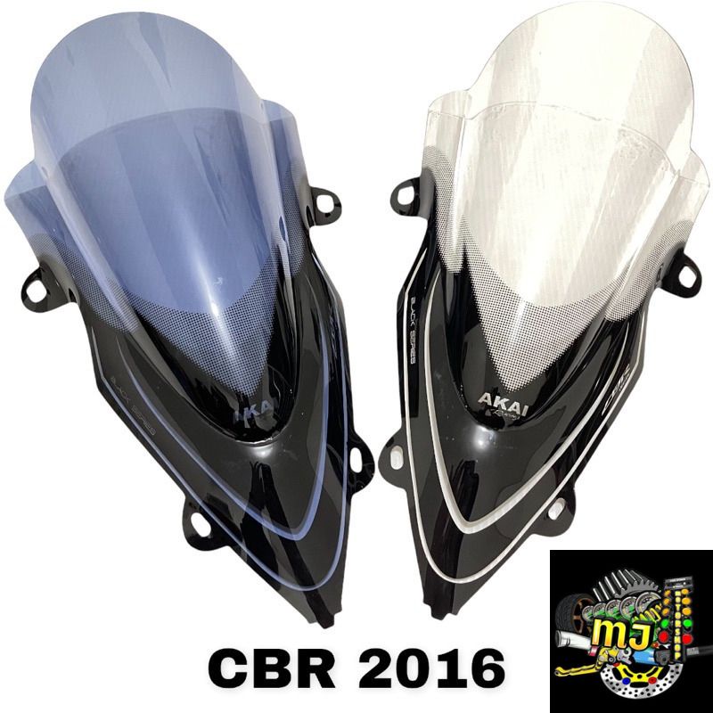 Winsil Akai Black series Cbr Facelift 2016 / Visor Cbr 2016 Facelift/winshield cbr 2016-2018 smoke bening pekat-mj_motorshop