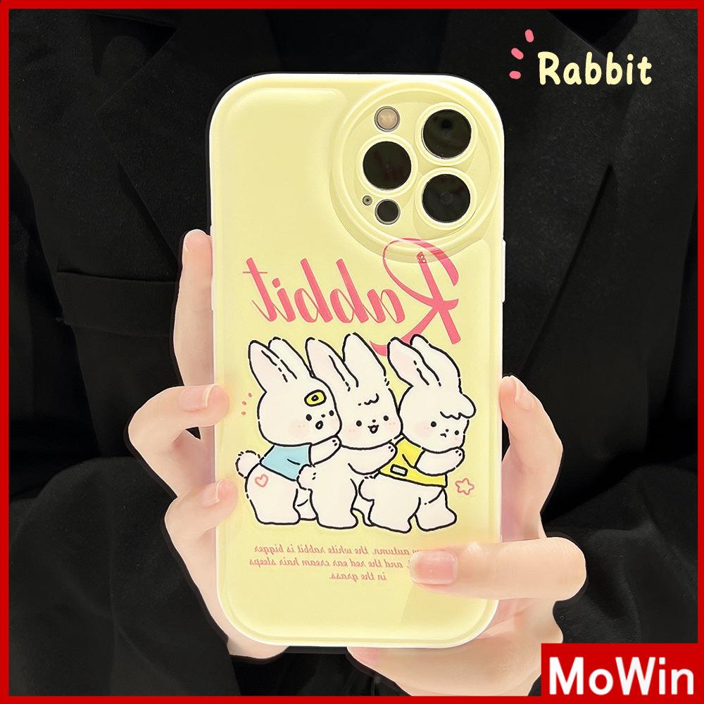 iPhone Case TPU Silicone Soft Case Airbag Shockproof Protection Camera Cute Cartoon Rabbit Compatible For iPhone 11 Pro Max 13 Pro Max 12 Pro Max 7Plus xr XS Max