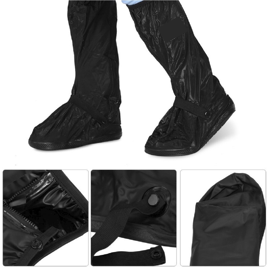 Rain Cover Hujan Sepatu Size L - JY-819 - Black