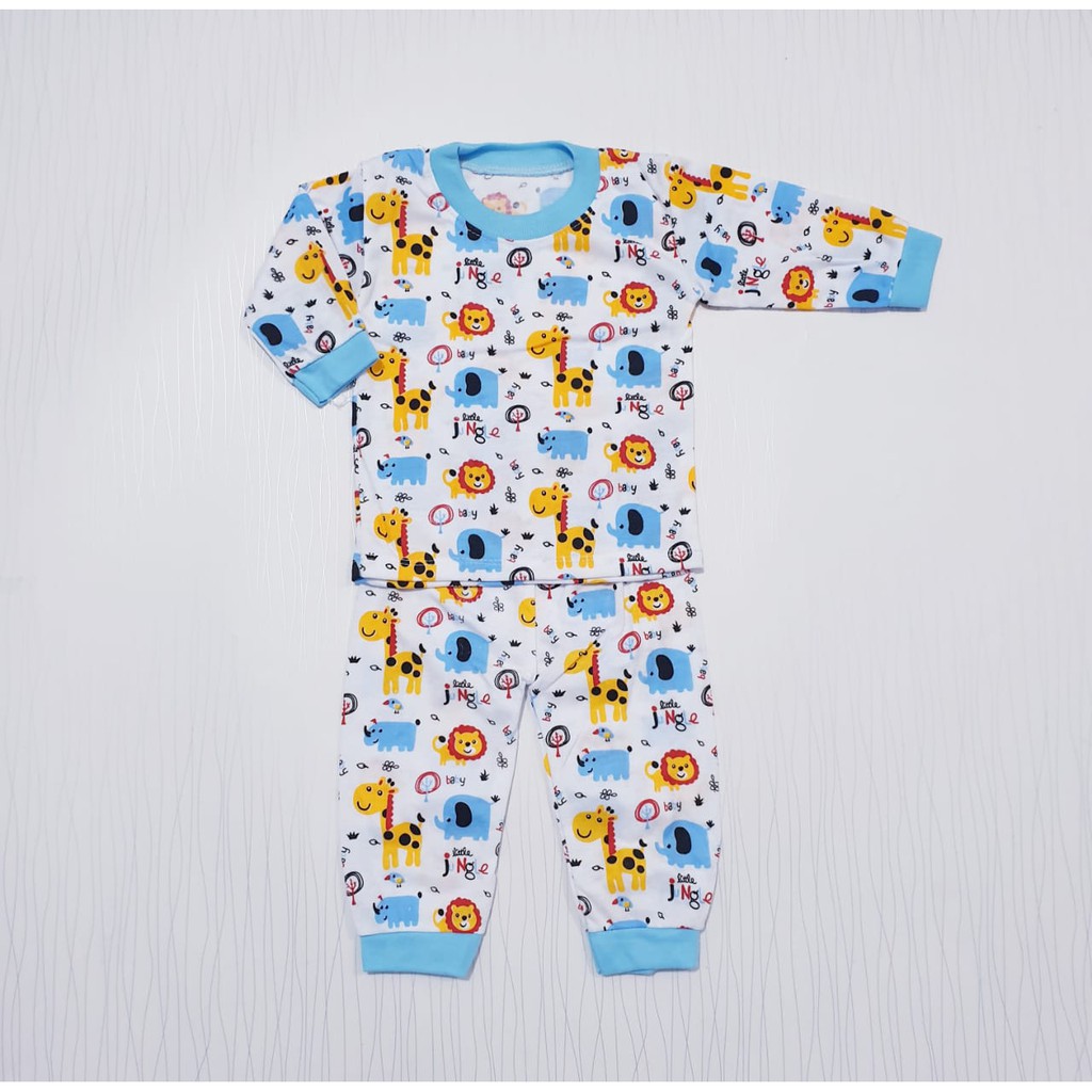 setelan piyama anak unisex animal usia 0-18 bulan / baju  tidur bayi &lt; 1 tahun