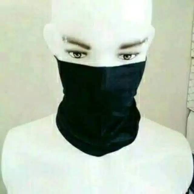 Masker baff hitam polos