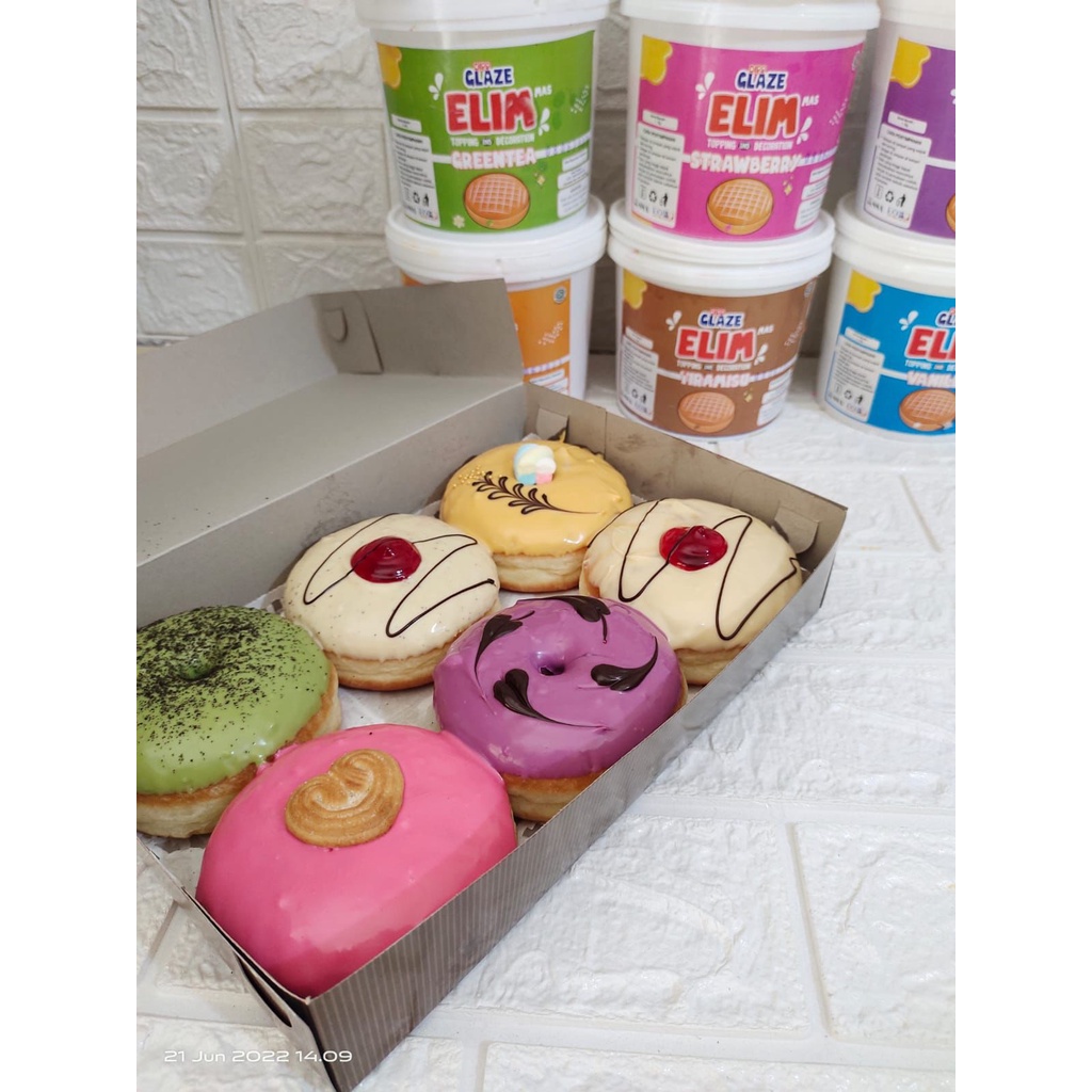 DIPP GLAZE ELIMAS TANPA EMBER / TOPPING DONAT / GLAZE DONAT / GLAZE ELIM / GLAZE SSA / GLAZE ELIM 1 KG / SAUS MANIS