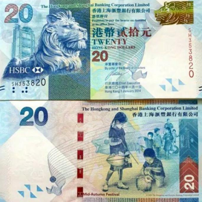 HONGKONG 20 DOLLAR 2010 HSBC UANG ASING