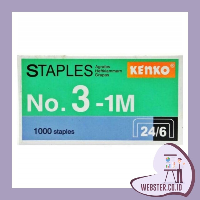 

WE2204 (MIN ORDER 3PCS) STAPLES ISI STAPLES KENKO TOYS BESAR NO 3 1M BY WEBSTERCOID